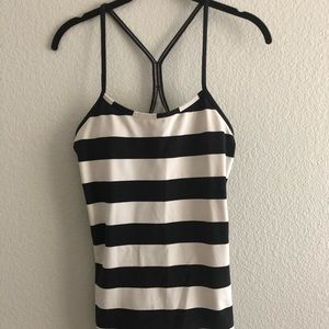 Lululemon Power y tank, Black & white Macro Stripe